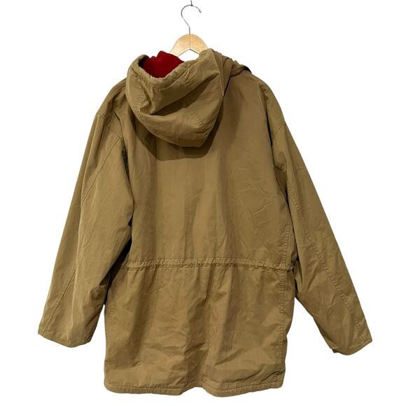Adirondack by Savile Row Mens Jacket Coat Canvas Utility Hood Fleece-Lined Sz L - Picture 3 of 5